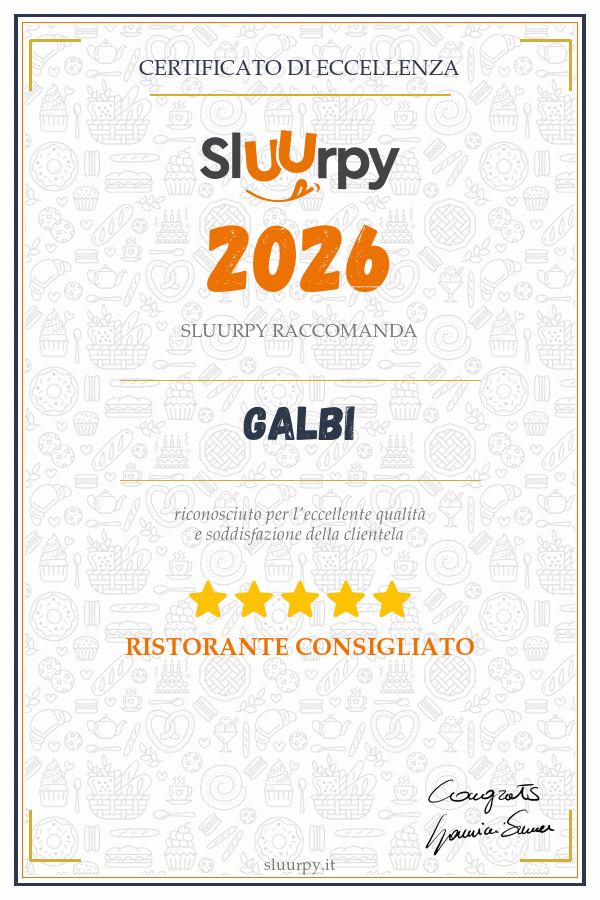 Certificato Eccellenza Sluurpy 2026 Classic