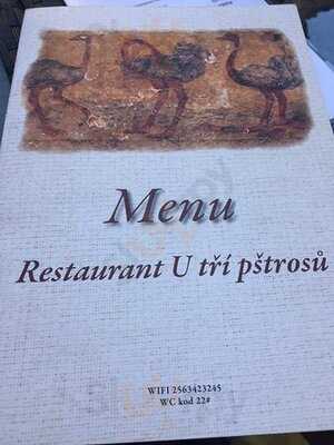 Hotel U Tri Pstrosu Restaurant