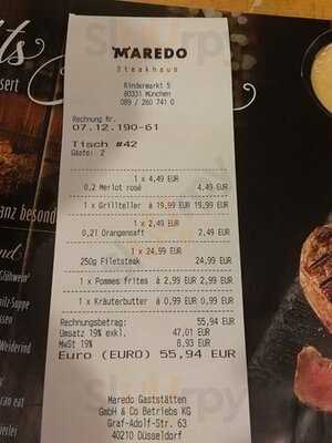 Maredo Steakhouse München Rindermarkt