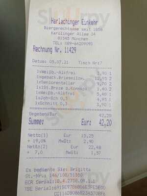 Harlachinger Einkehr - Biergerechtsame Seit 1858