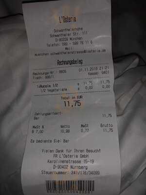 L'osteria München Schwanthalerstraße