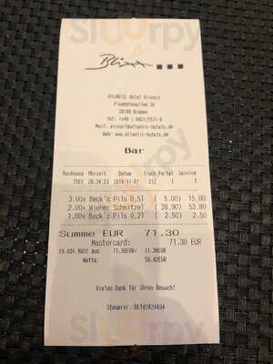 Restaurant Blixx Im Atlantic Hotel Airport