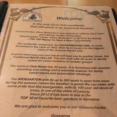 Gosenschenke Ohne Bedenken