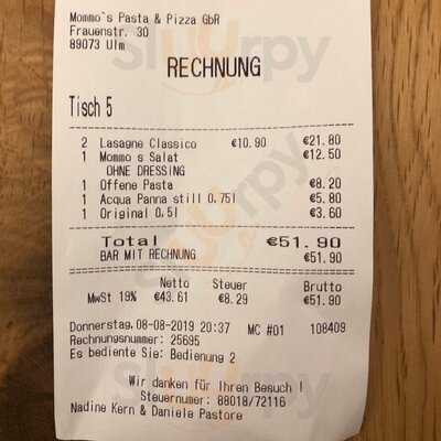 Mommo's Pasta & Pizza