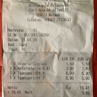 Ristorante Pizzeria Primavera