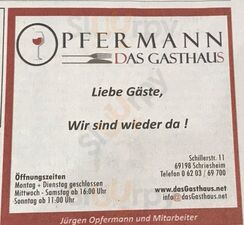Opfermann Das Gasthaus
