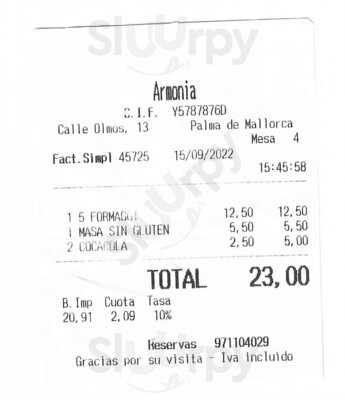 Armonia Pizzeria Y Cafeterìa