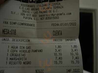 Restaurante Paparazzi Las Arenas