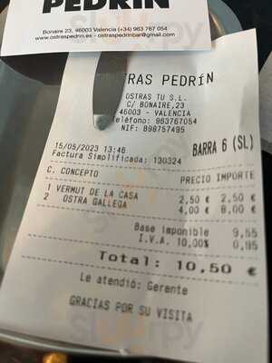 Ostras Pedrin Valencia