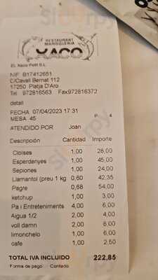 Restaurant Marisqueria Xaco