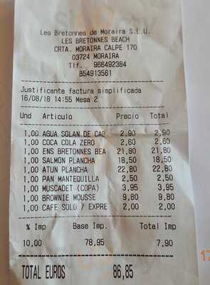 Restaurante Bretonnes Beach