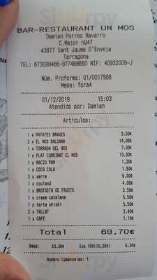 Bar - Restaurant Un Mos