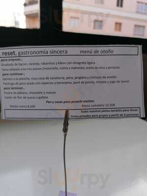 Reset, Gastronomía Sincera