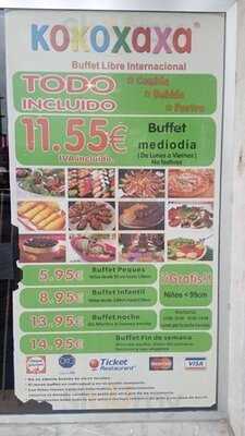 Kokoxaxa Buffet Libre Internacional