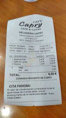 Cafetería Heladería Capry