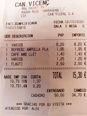 Can Vicenç Carretera Alcolea