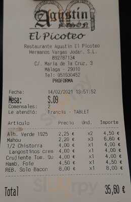 El Picoteo De Agustin Meson Malaga