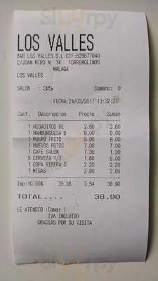 Bar Los Valles De Torremolinos S.l.