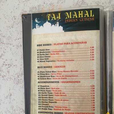 Taj Mahal Indian Restaurant & Takeway 24 Hours