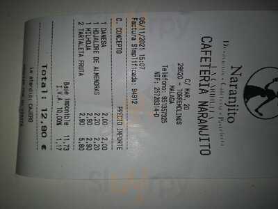 Cafetería Pastelería Naranjito La Carihuela