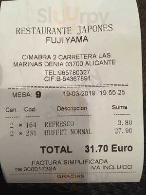 Restaurante Japones Fuji Yama