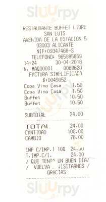 Buffet Libre San Luis