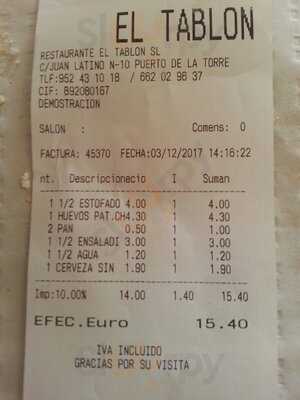 Restaurante El Tablón
