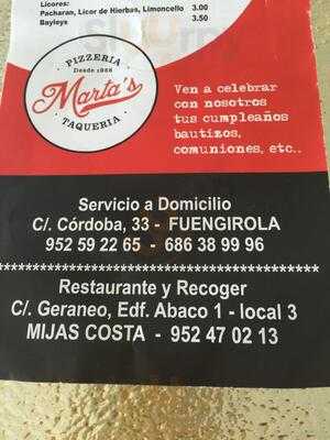 Marta's Pizzeria Taqueria