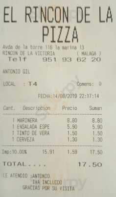 El Rincon De La Pizza