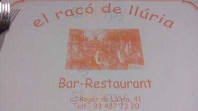 El Raco De Llúria Restaurant