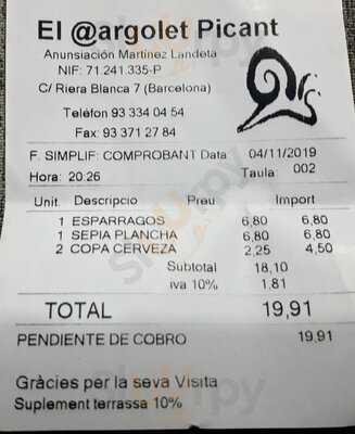 Restaurante Cargolet Picant