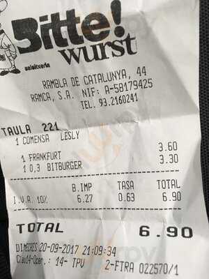 Bitte! Wurst - Rambla Catalunya