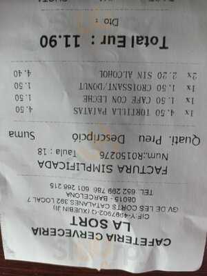 Cafetería Cervecería La Sort