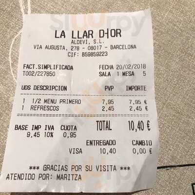 La Llar D'or Restaurant Cafeteria