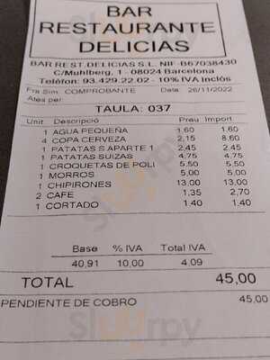 Bar Restaurante Delicias