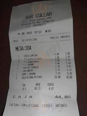 Bar Restaurante Cullar  Tapas Bar