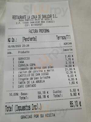 Restaurante La Lonja