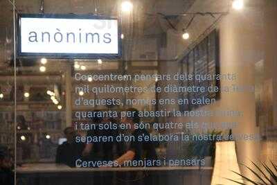 Anònims, Cerveses, Menjars I Pensars