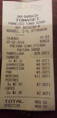 Barbacoa Tomaset
