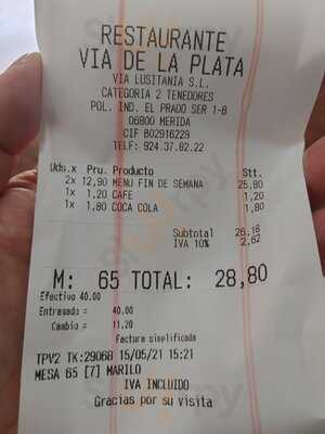 Restaurante Vía De La Plata