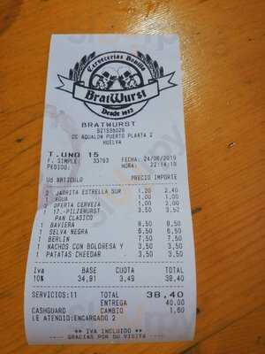 Bratwurst Cervecerías Bonilla