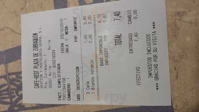 Cafeteria Restaurante Plaza De Zurraquin