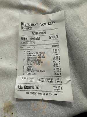 Matagorda Casa Kike Restaurante