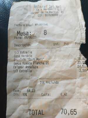 Restaurant Cafeteria Corb Mari