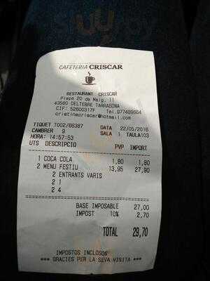 Restaurant-cafeteria Criscar