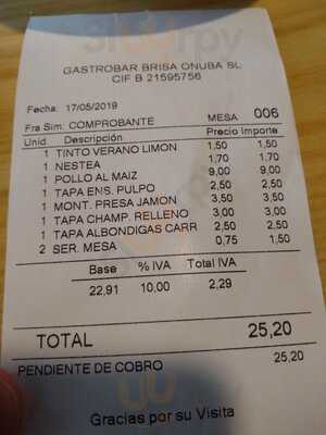 Gastrobar Brisa Onuba