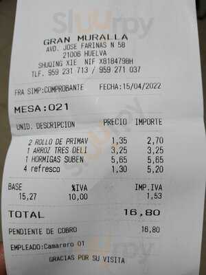 Restaurante Chino Gran Muralla