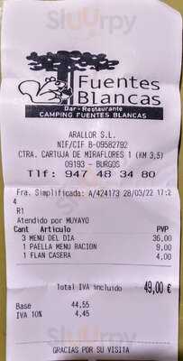 Restaurante Camping De Fuentes Blancas