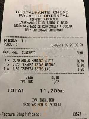 Restaurante Chino Palacio Oriental