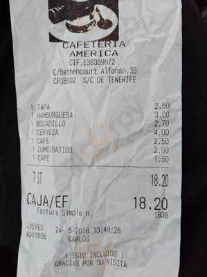 Cafetería América